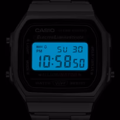 Casio A-168WA-1 вид сзади