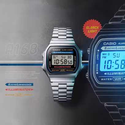 Casio A-168WA-1 на запястье