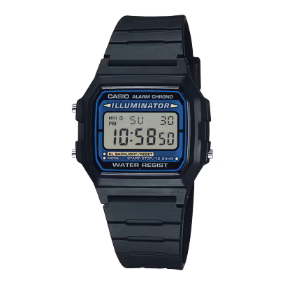 Casio Collection F-105W-1A — вид спереди