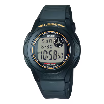 Casio Collection F-200W-9A — вид спереди